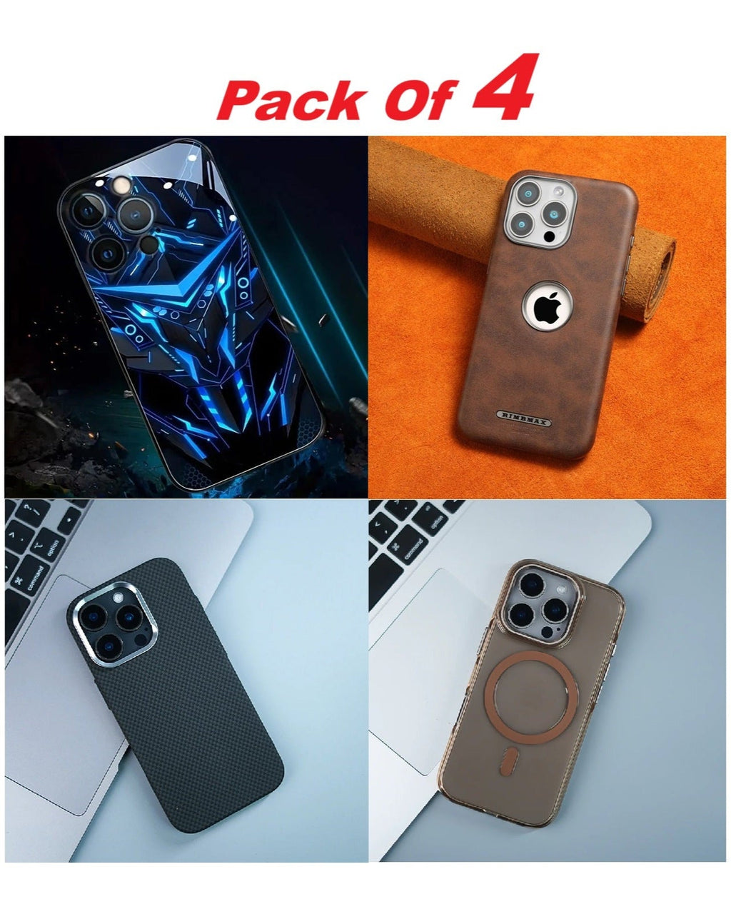 Combo Pack of 4 Smart Cases - iPhone