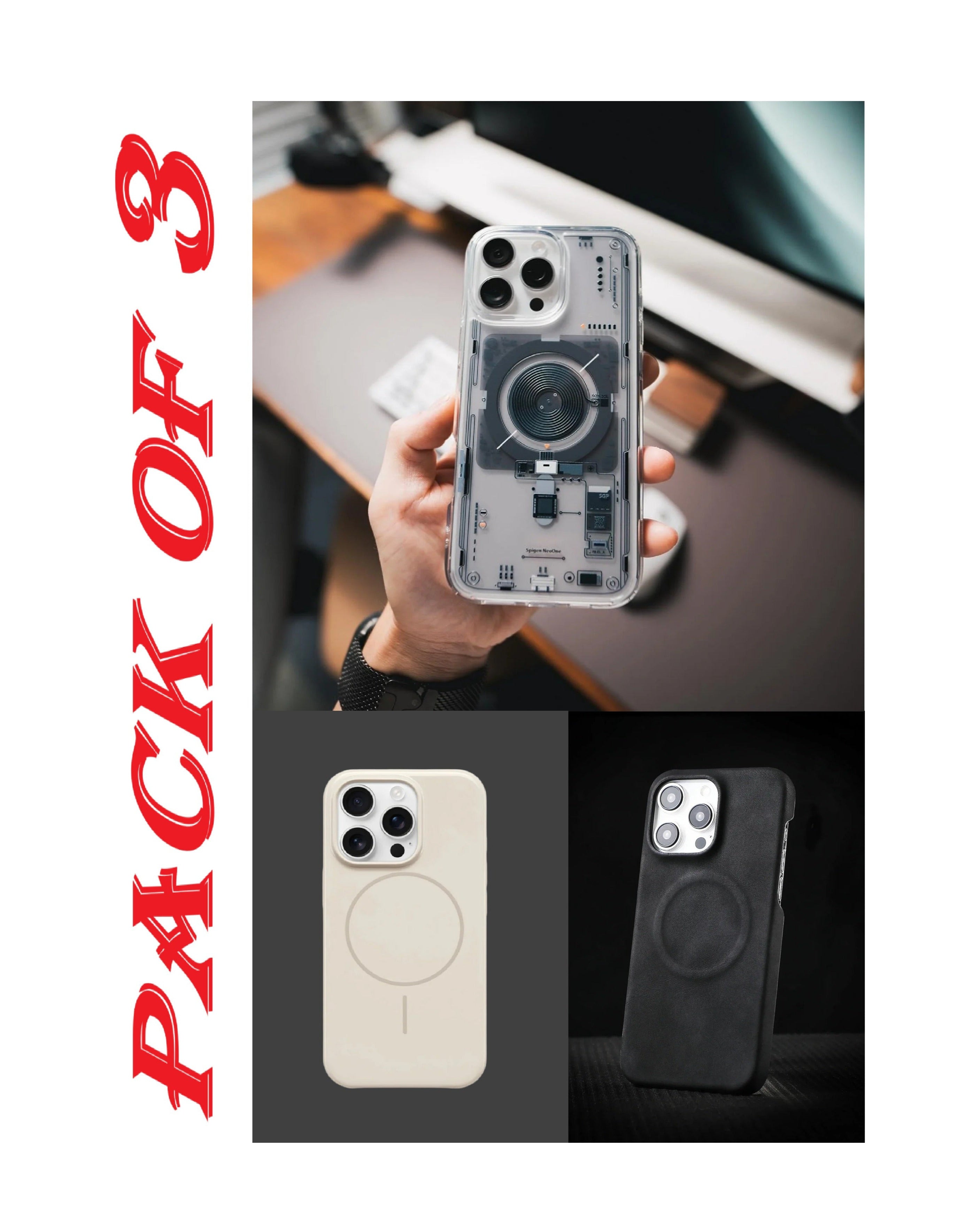Combo Pack of 3 Smart Cases - iPhone