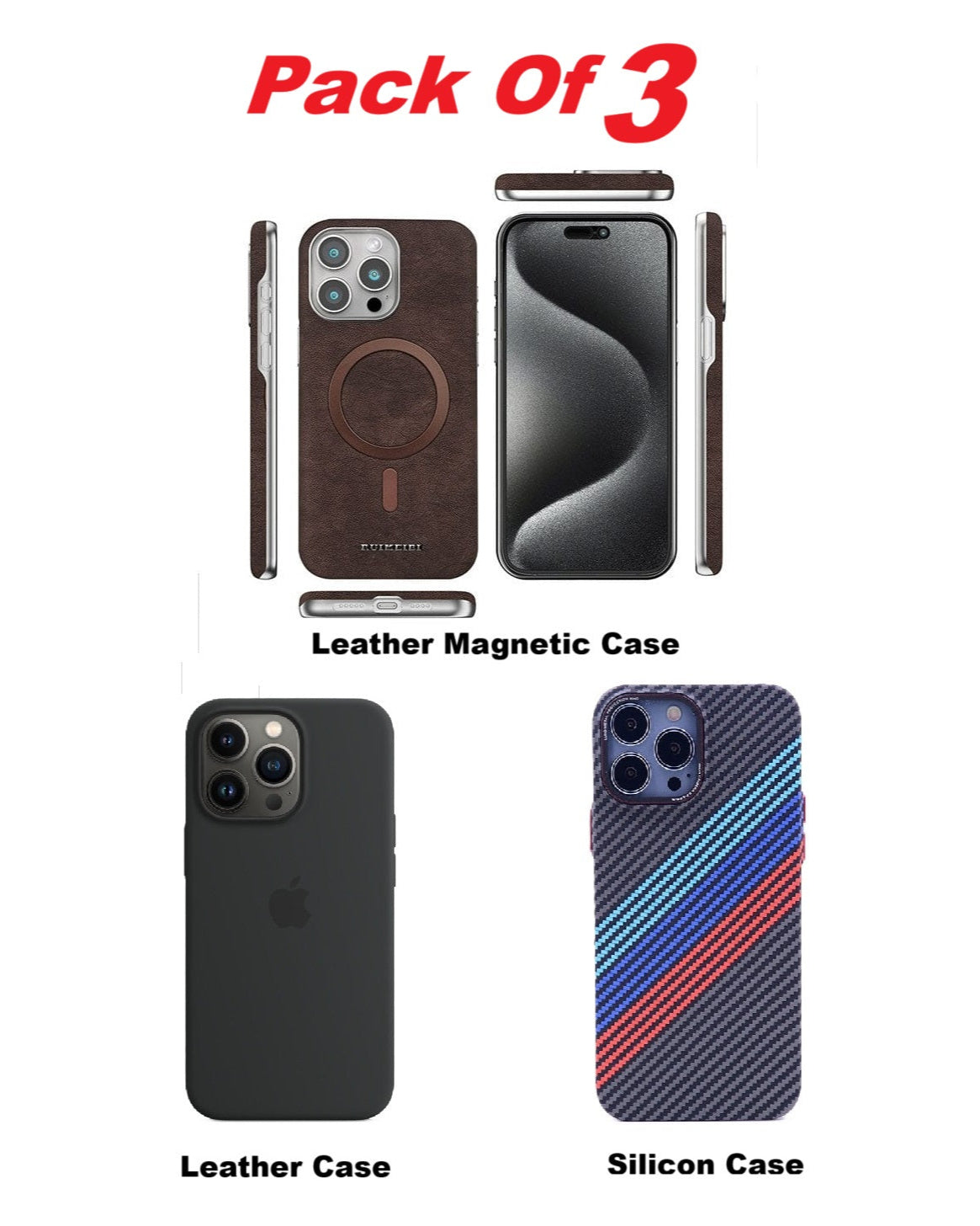 Trendy Combo Pack of 3 Cases