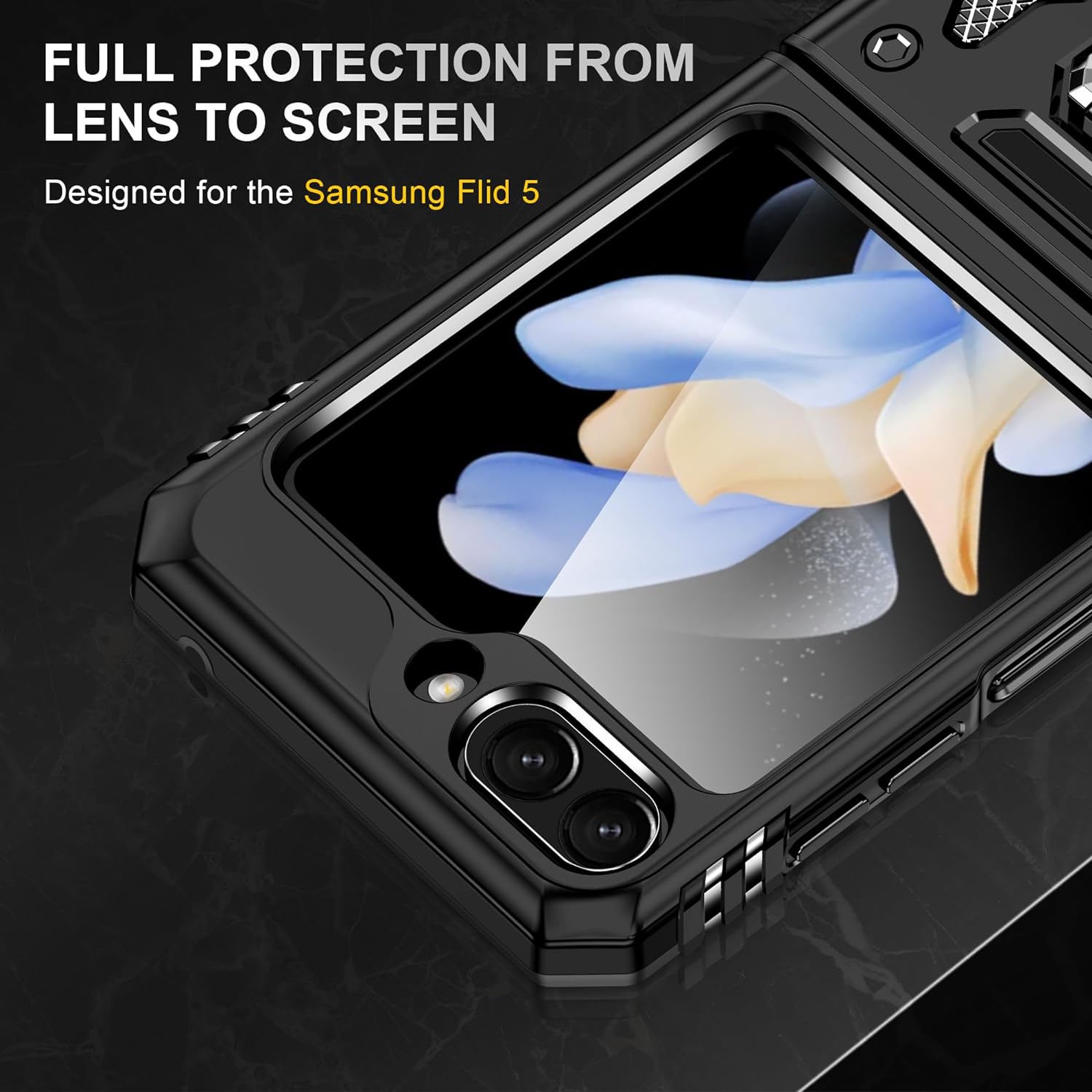 (Buy 1 Get 1 Free) Galaxy Z Flip5 Magnetic Kick Stand Hybrid Case