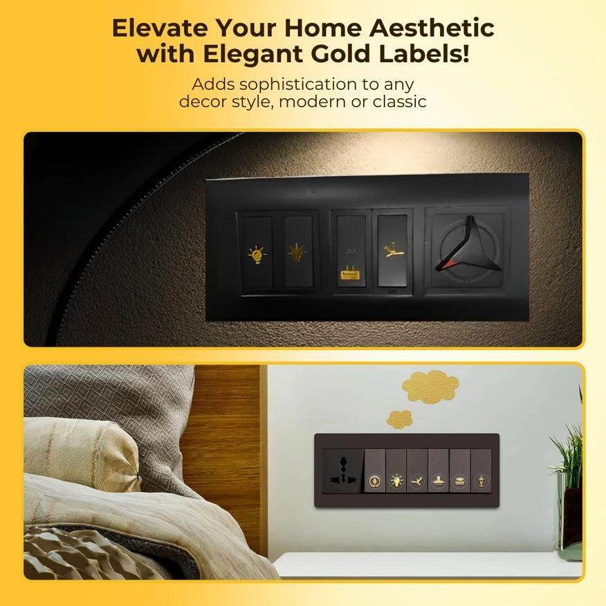3D Premium Gold Switch Stickers