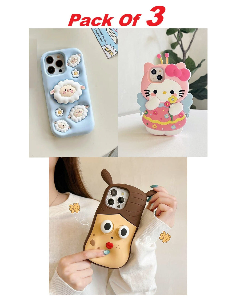 Combo Pack of 3 Cases For Woman