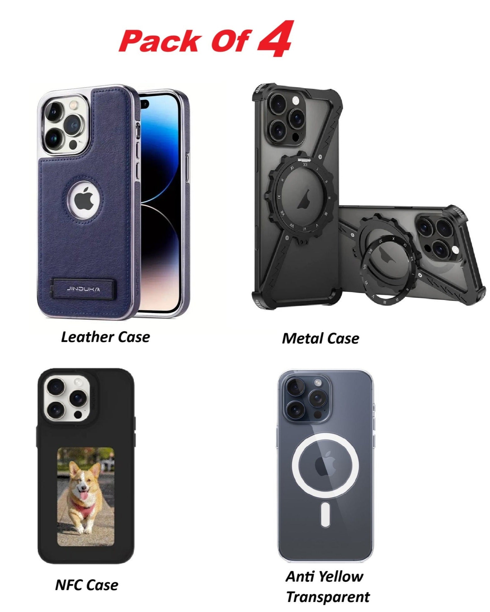 Combo Pack of 4 Cases