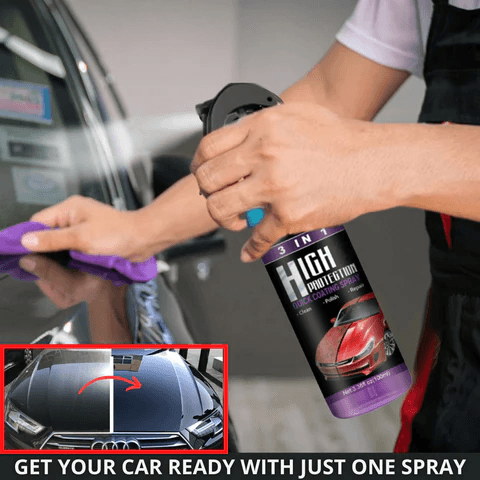3 in 1 High Protection Quick Car Ceramic Coating Spray (Pack of 3)