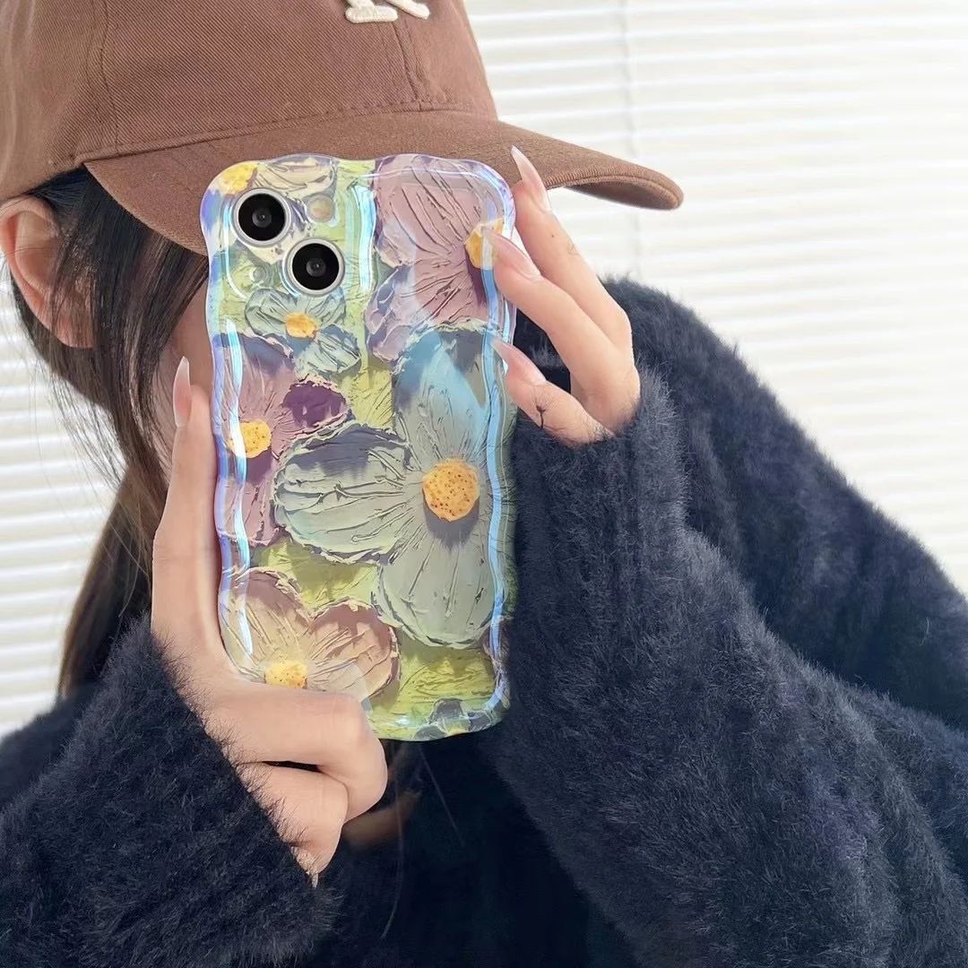 (Buy 1 Get 1 Free) Floral Oil-Paint iPhone Case