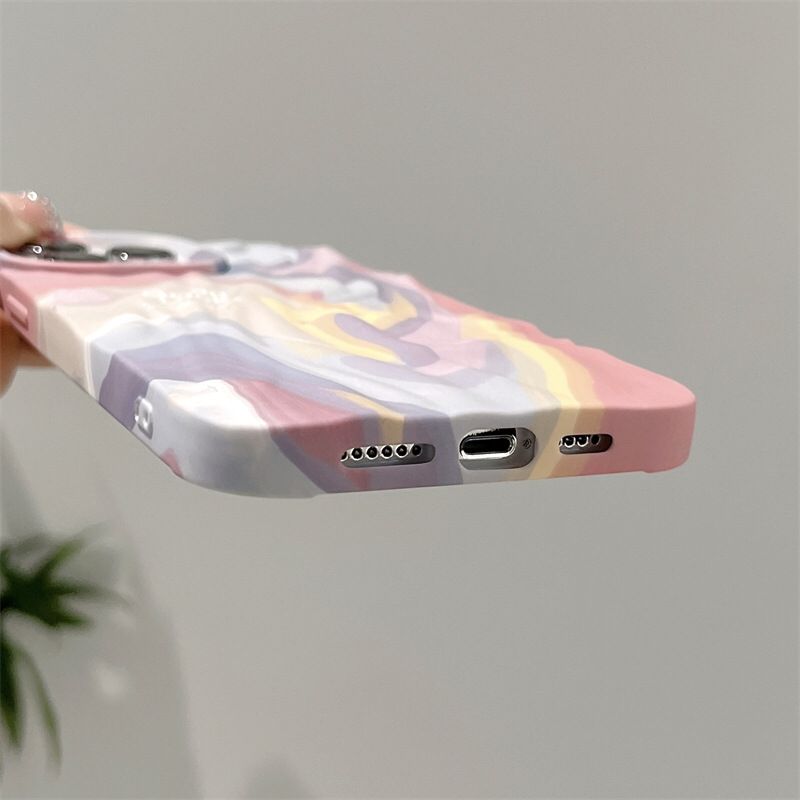 (Buy 1 Get 1 Free) Multi Color Wavy Texture iPhone Case 0 Reviews