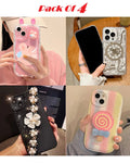 Combo Pack of 4 Rainbow Trendy Cases