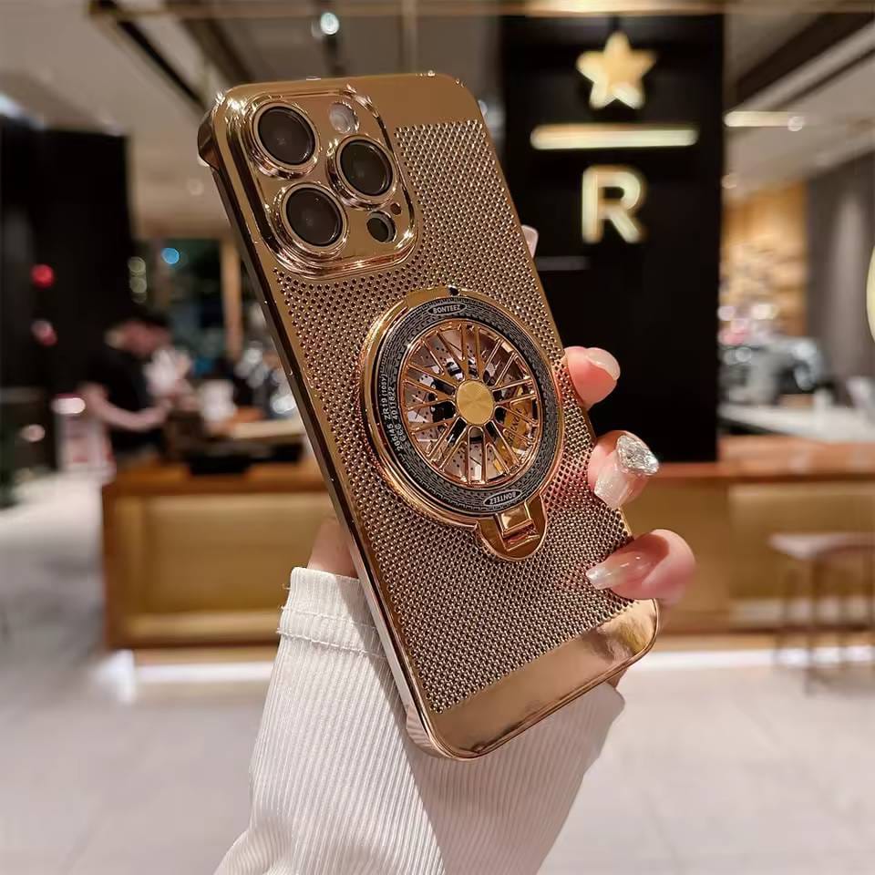 (Buy 1 Get 1 Free) Brilliant Spin Rotating Wheel Stand Case - iPhone