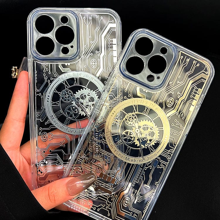 (Buy 1 Get 1 Free) MagSafe Edition Mecha Transparent Case - iPhone