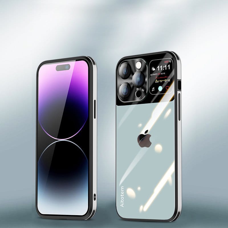 (Buy 1 Get 1 Free) Sleek Glossy Armor Window Glass Case - iPhone