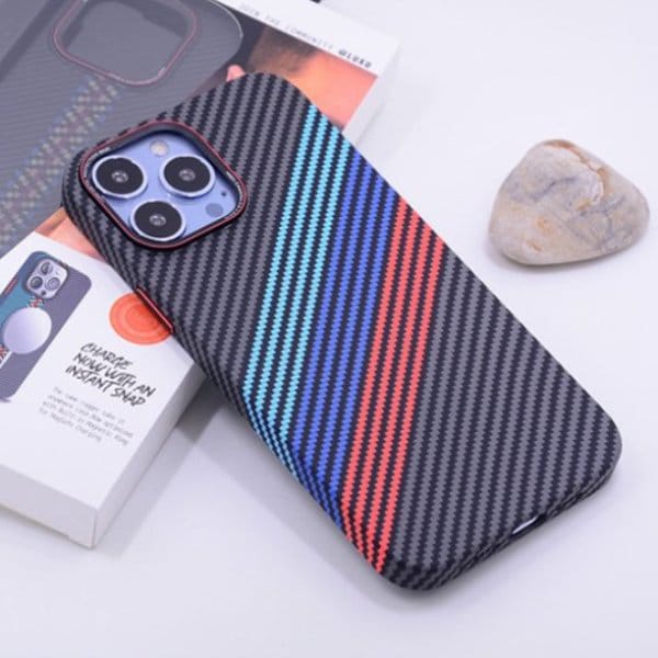 (Buy 1 Get 1 Free) Embossed Carbon Fiber Stripes Case - iPhone