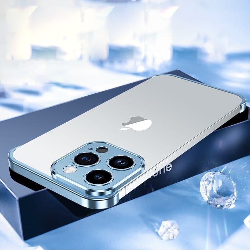(Buy 1 Get 1 Free) Metallic Rim Shockproof Frame Case - iPhone