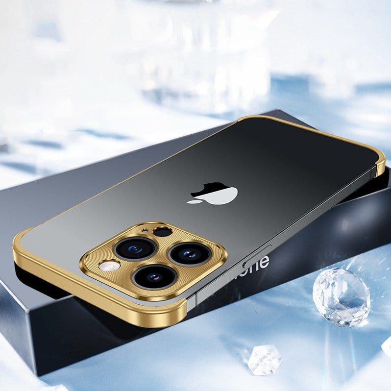 (Buy 1 Get 1 Free) Metallic Rim Shockproof Frame Case - iPhone