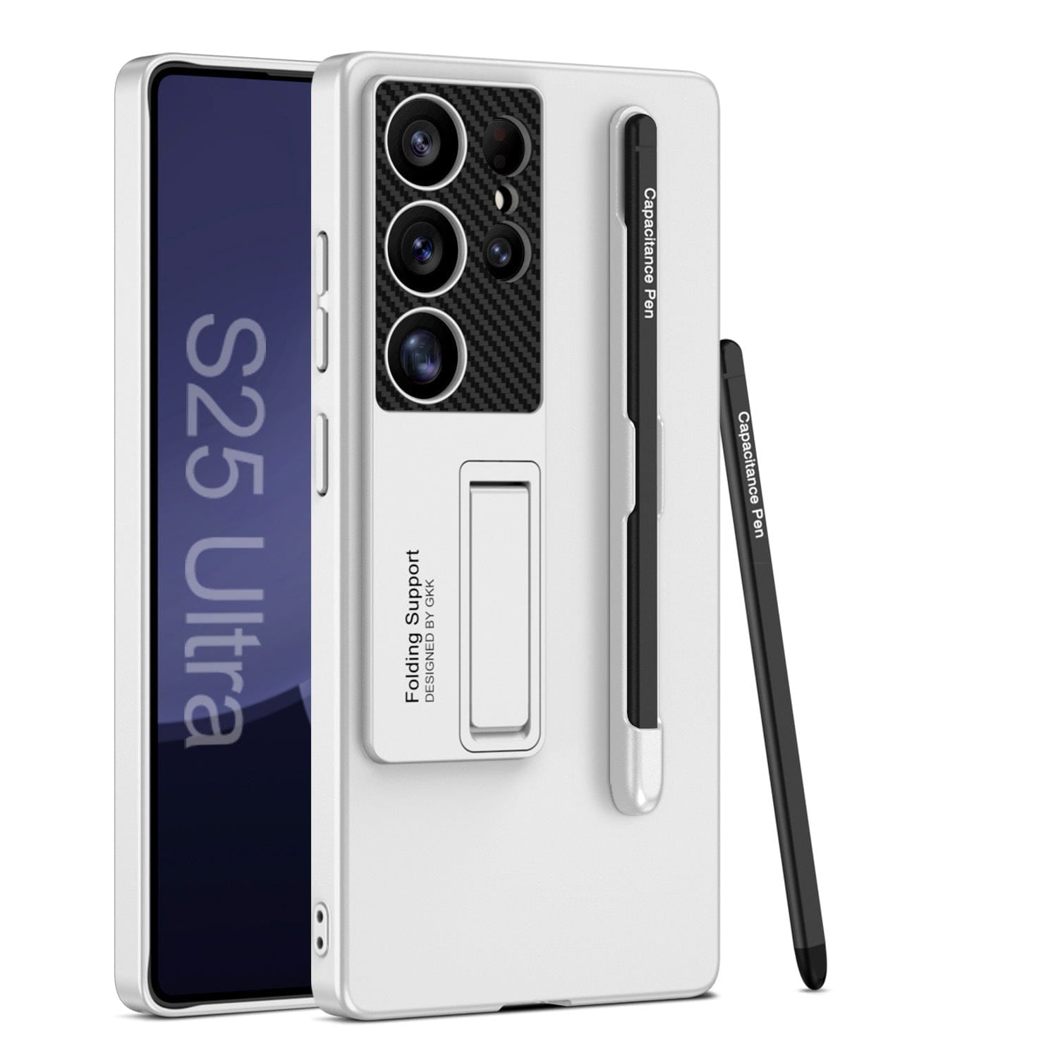 (Buy 1 Get 1 Free) Vanguard Frosted Hard Shell Pen Slot Bracket Case - Samsung