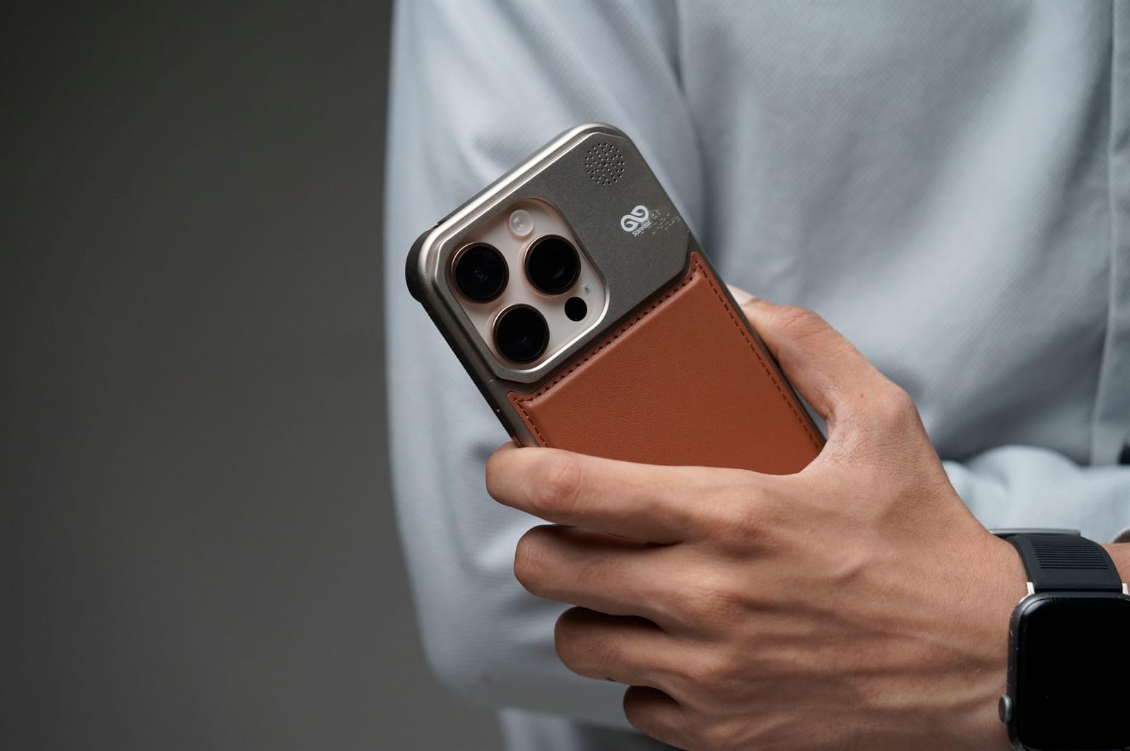 (Buy 1 Get 1 Free) Leather Case With Titanium Frame