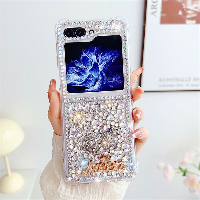 (Buy 1 Get 1 Free) Luxury Stunning Crystal Handmade Samsung Flip Case