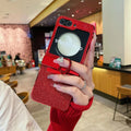 (Buy 1 Get 1 Free) Red Glitter Bling Samsung Flip Case With Ring Holder
