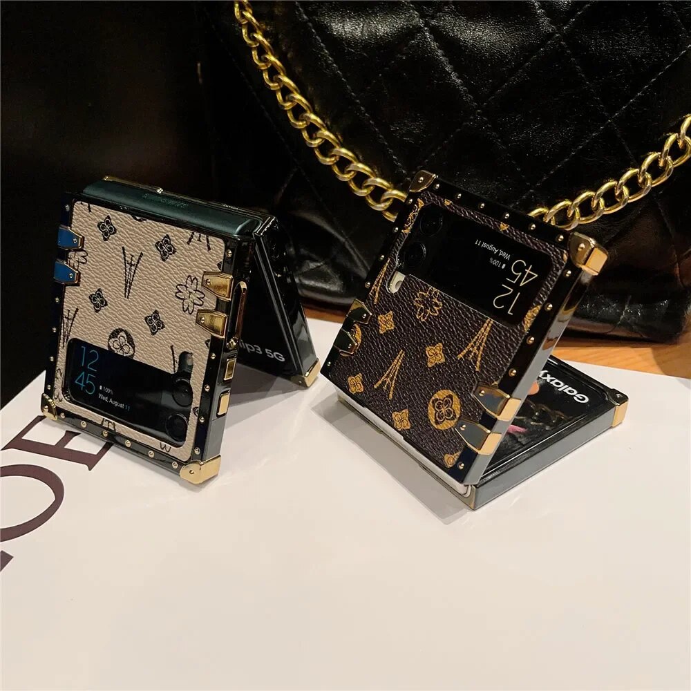 (Buy 1 Get 1 Free) Retro Square Samsung Flip Case with Ring Holder