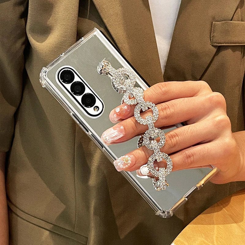 (Buy 1 Get 1 Free) Royal Crystal Chain Case For Samsung