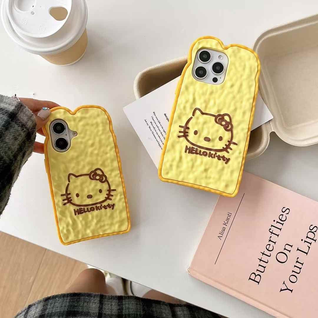 (Buy 1 Get 1 Free) Kitty Bread Silicon Case For iPhone