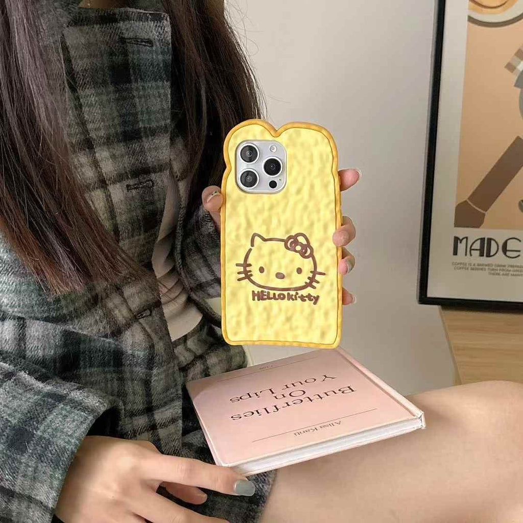 (Buy 1 Get 1 Free) Kitty Bread Silicon Case For iPhone