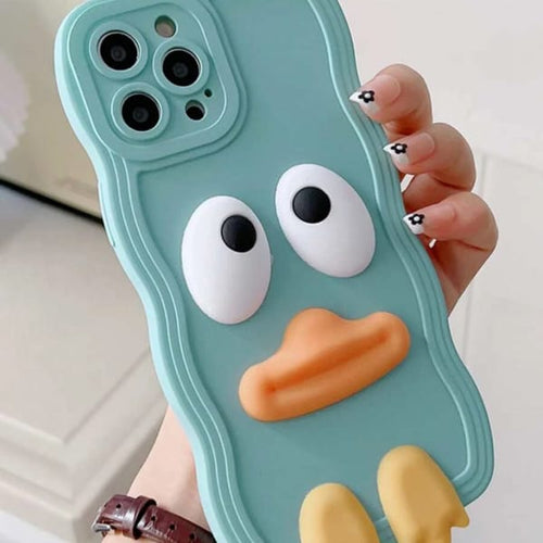 (Buy 1 Get 1 Free) 3D Cartoon Duck Decor Cover IPhone