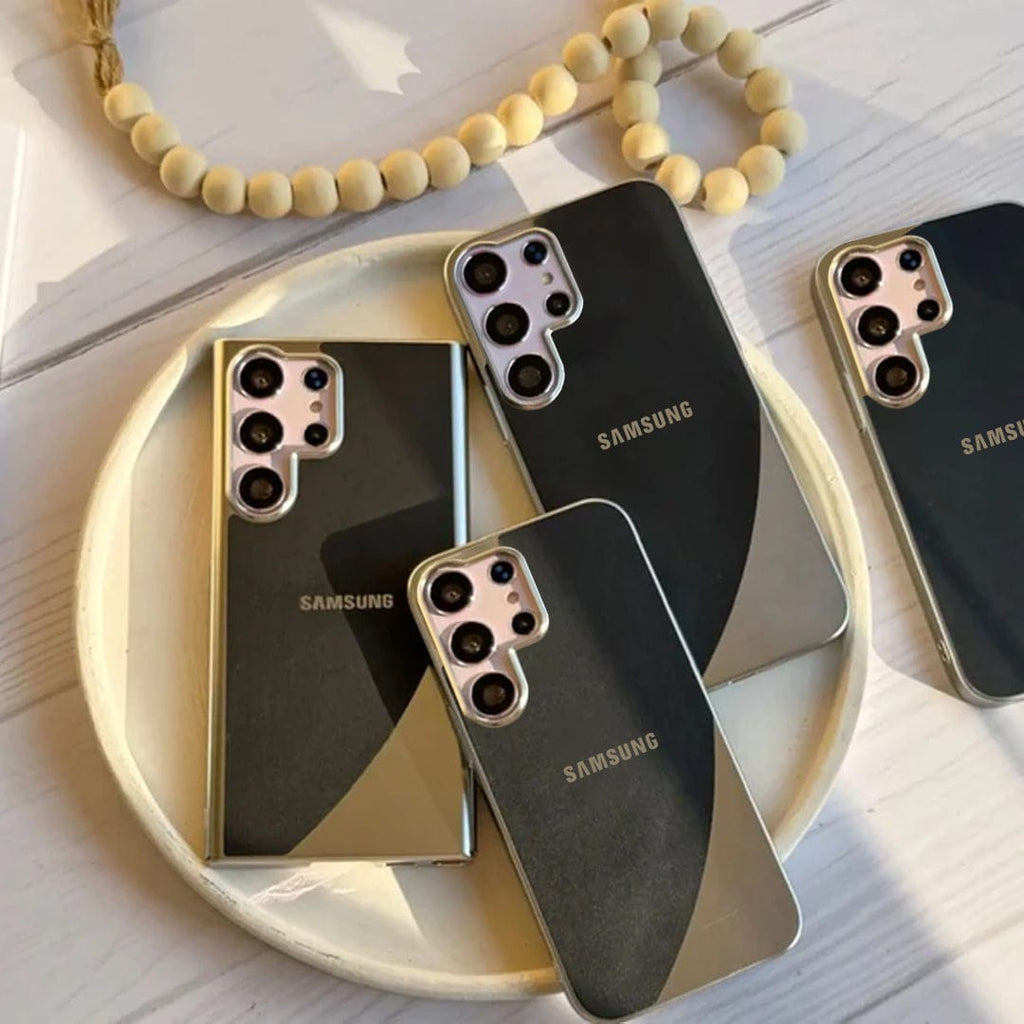 (Buy 1 Get 1 Free) Elegant Luxe Leather Electroplated Case - Samsung