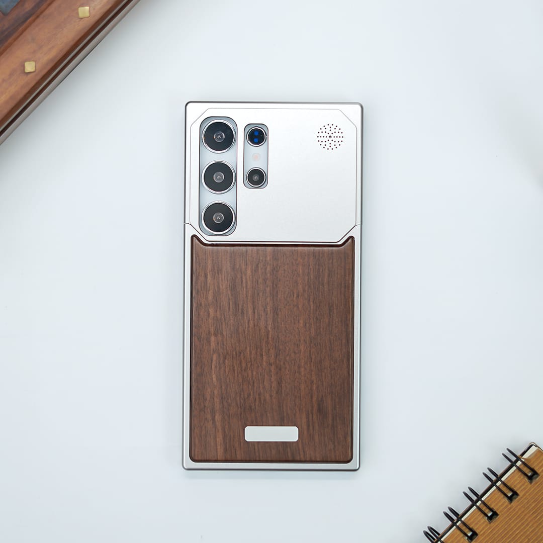 (Buy 1 Get 1 Free) Nature Wood Grain Metallic Case - Samsung