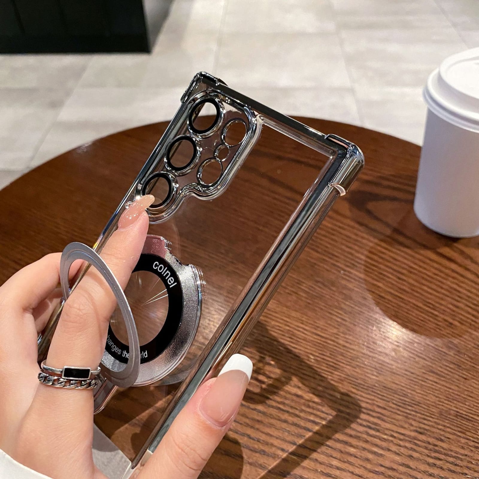 (Buy 1 Get 1 Free) Air Armor Electroplated Magnetic Holder Case - Samsung