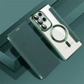 (Buy 1 Get 1 Free) Magnetic Magsafe Genuine Leather Flip Case - Samsung