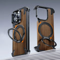 (Buy 1 Get 1 Free) Luxury Wooden Metal iPhone Case