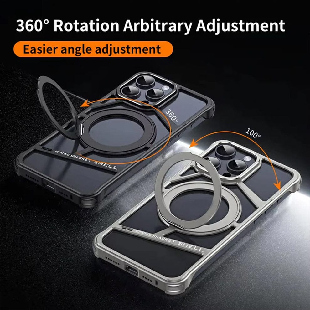 (Buy 1 Get 1 Free) Rotating Bracket Shell Luxury Design Case for iPhone