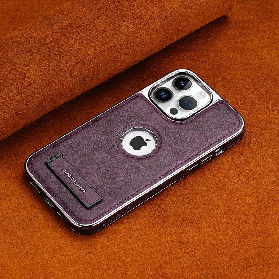 (Buy 1 Get 1 Free) Exclusive Leather Bracket Holder iPhone Case