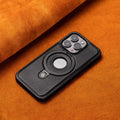 (Buy 1 Get 1 Free) Full-Coverage Shockproof Leather Magnetic Stand iPhone Case