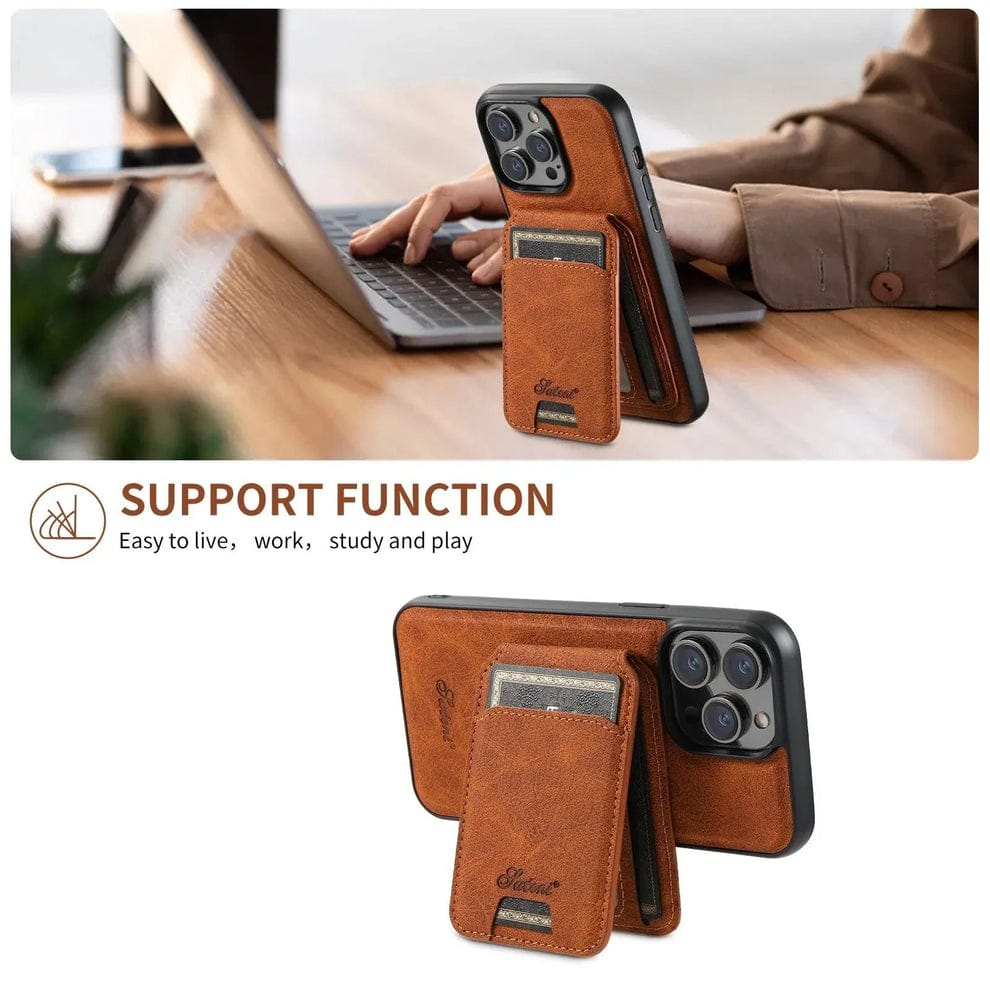 (Buy 1 Get 1 Free) Premium Leather Magsafe Wallet Case for iPhone