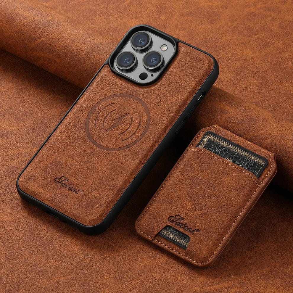 (Buy 1 Get 1 Free) Premium Leather Magsafe Wallet Case for iPhone