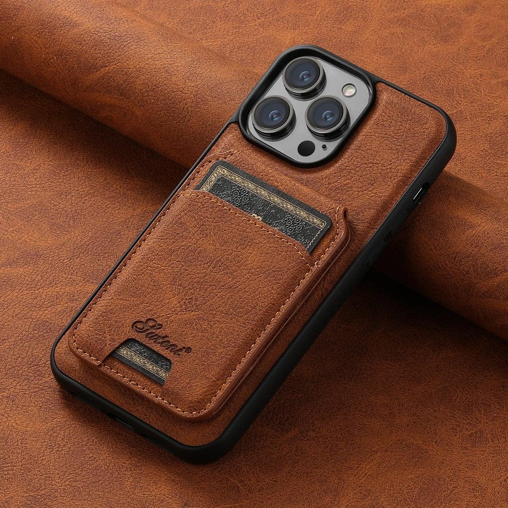 (Buy 1 Get 1 Free) Premium Leather Magsafe Wallet Case for iPhone