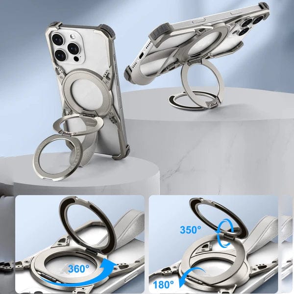 (Buy 1 Get 1 Free) Tail Metal Case With Versatile Stand For iPhone