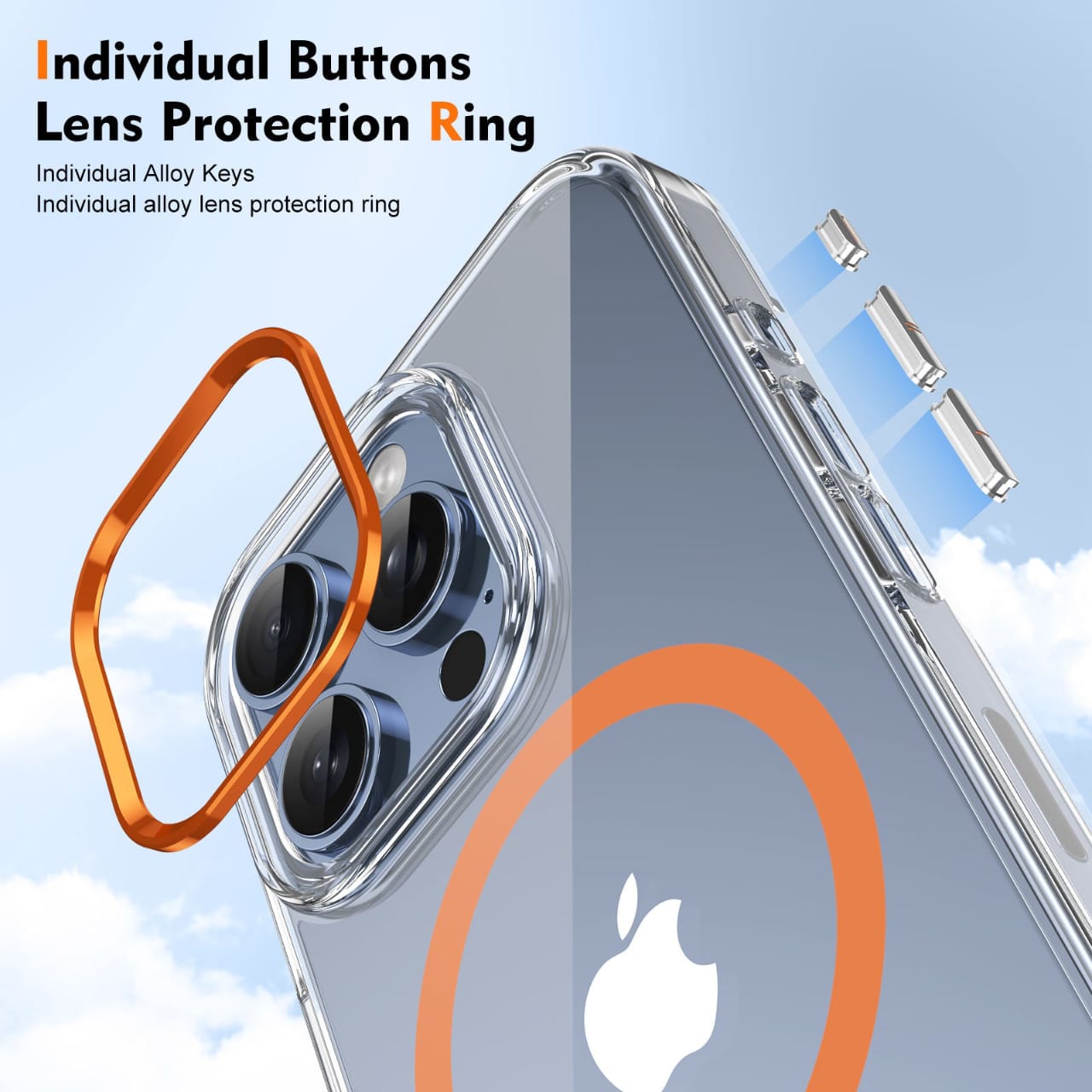 Metal And Clear Anti Yellow Combo Pack of 3 For iPhone