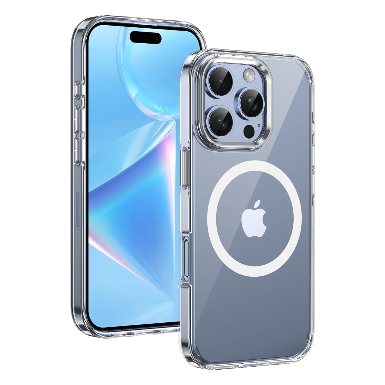 Metal And Clear Anti Yellow Combo Pack of 3 For iPhone