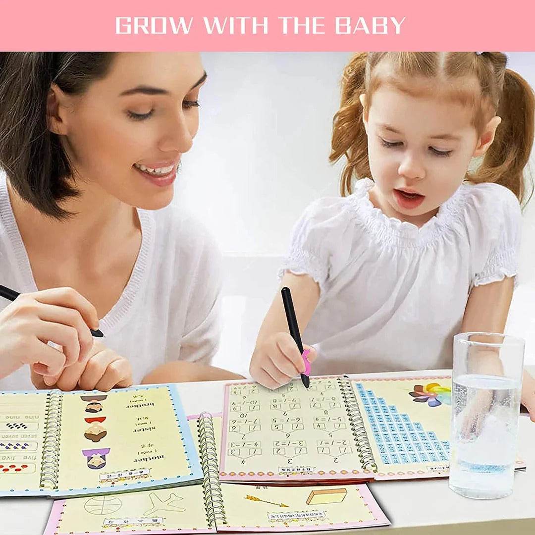 Magic Practice Book (4 BOOK + 10 REFILL + 1 Pen + 1 Grip)