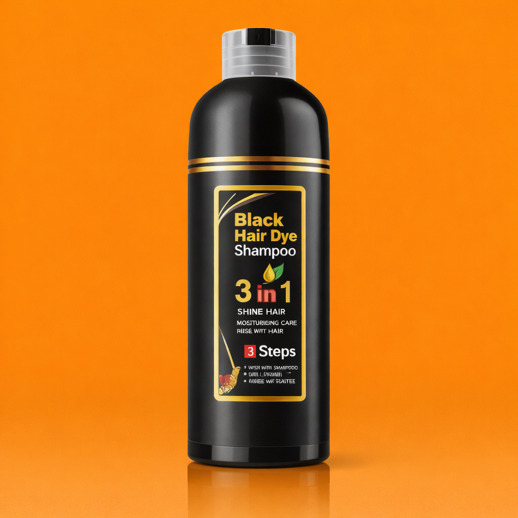 Herbal Black Hair Color Shampoo | 3 in 1 Hair Care | Grey Coverage | Pack of 2 (100ml)